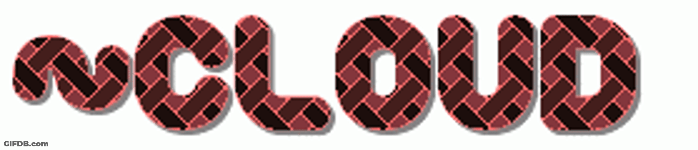 Cloud Woven Brown Letterring GIF
