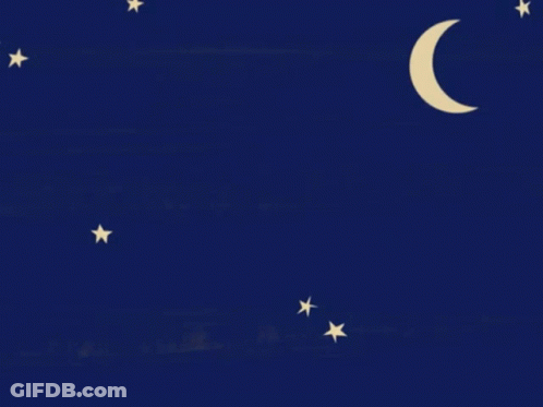 Clouds And Crescent Moon The End GIF