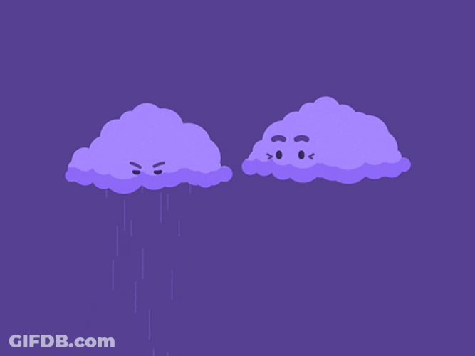 Clouds Fighting For Lightning GIF
