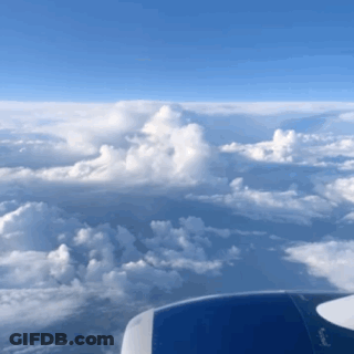 Clouds View From Airplane Window GIF