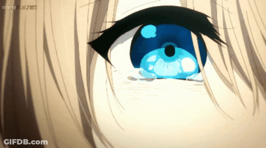 Cloudy Blue Anime Eyes GIF