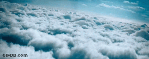 Cloudy Sky From Airplane GIF