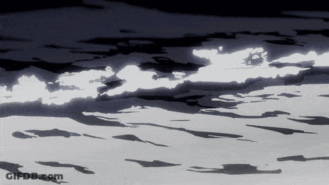 Cloudy Sky Painting With White Clouds GIF