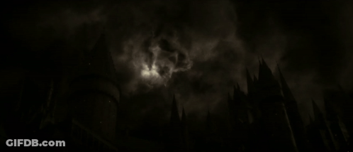 Cloudy Sky With Castle GIF