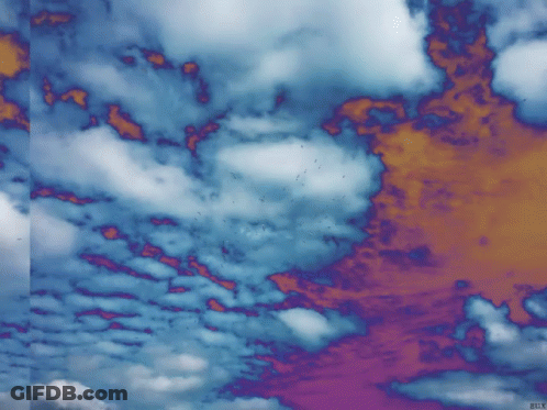 Cloudy Sky With Letters BLK GIF