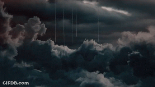 Cloudy Sky With Red Light GIF