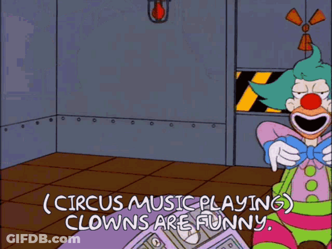 Clown Are Funny Simpsons GIF
