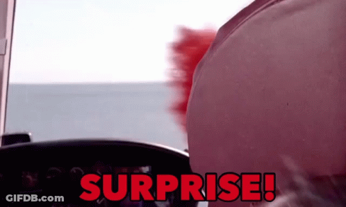 Clown Behind Wheel With Surprise GIF