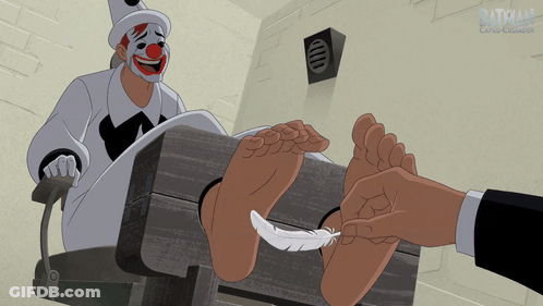 Clown Being Tickled By Man GIF