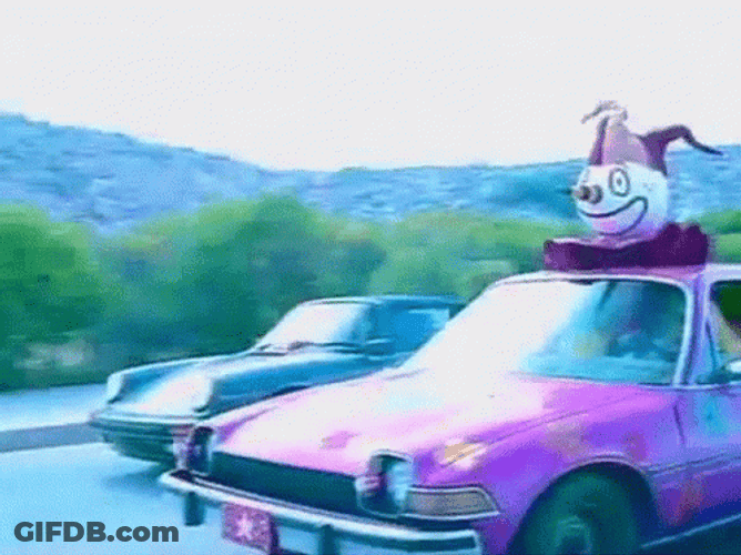 Clown Car Driving GIF