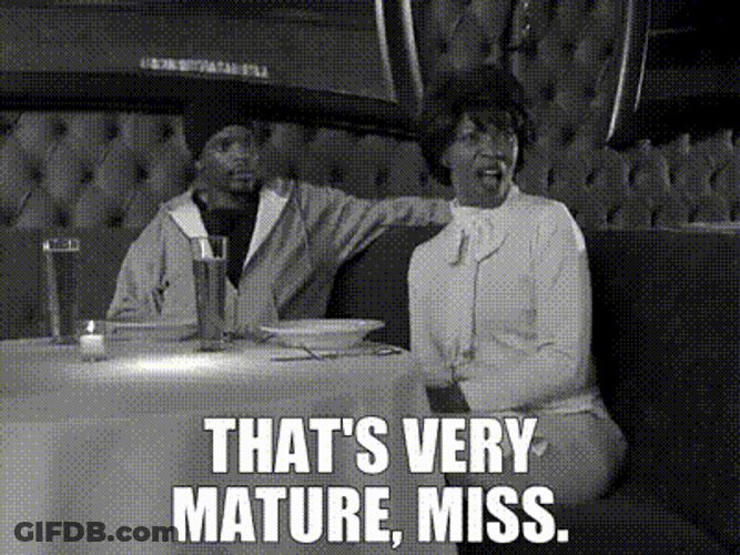 Clown Commenting On Lady Very Mature Miss GIF