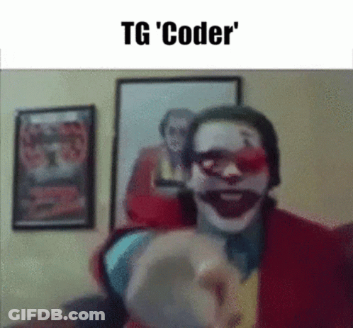 Clown Costume Man Pointing At Camera Tg Coder GIF