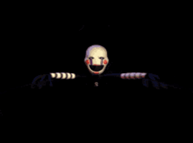Clown Face In The Dark Jump Scare GIF