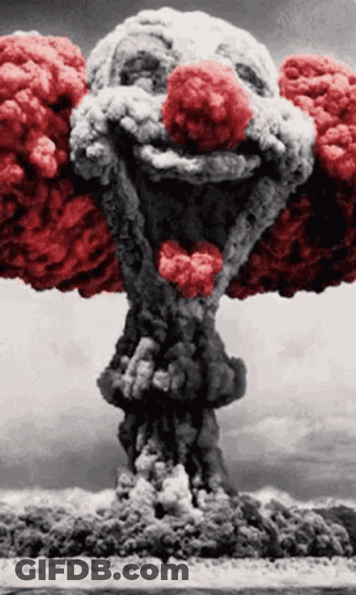 Clown Face Mushroom Cloud GIF