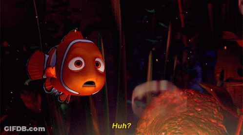 Clown Fish Saying Huh GIF