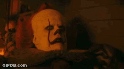 Clown Head In The Dark GIF