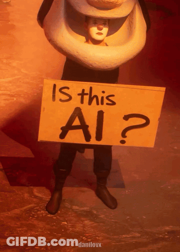 Clown Holding Is This Ai Sign GIF