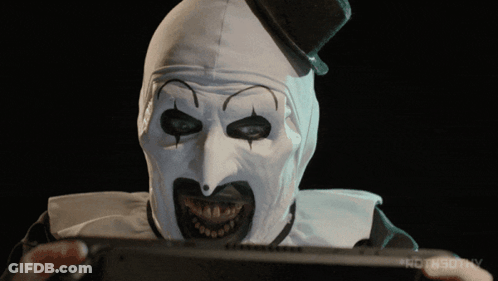Clown Holding Nintendo Switch GIF