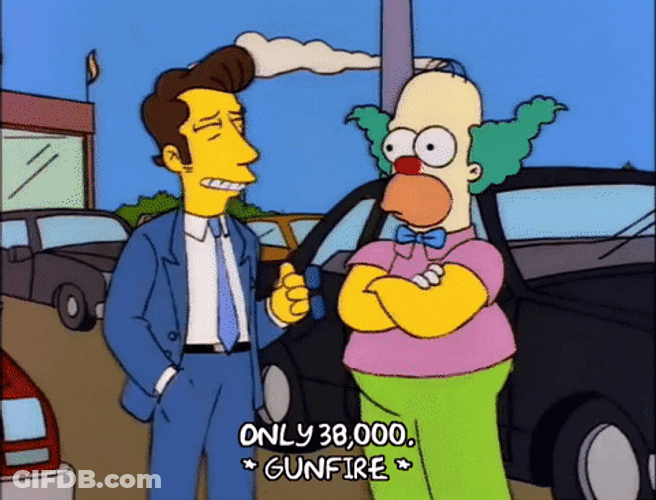 Clown Homer Car Salesman GIF