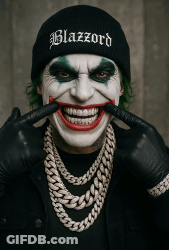 Clown In Beanie Saying Blazzard GIF