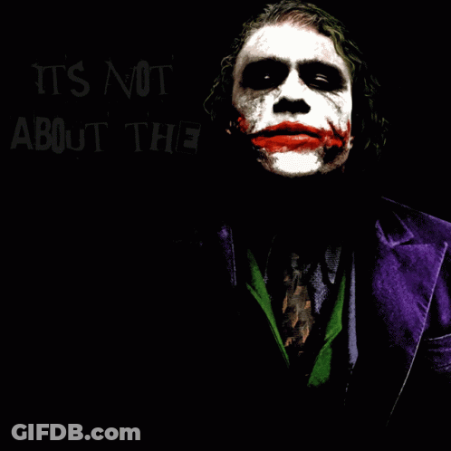 Clown In White Mask Holding Sword GIF