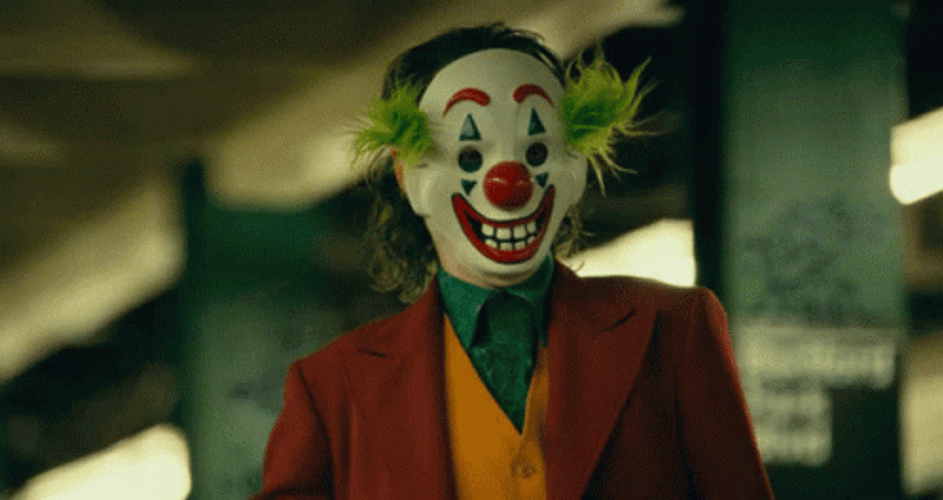 Clown Joker Laughing Removed His Mask GIF