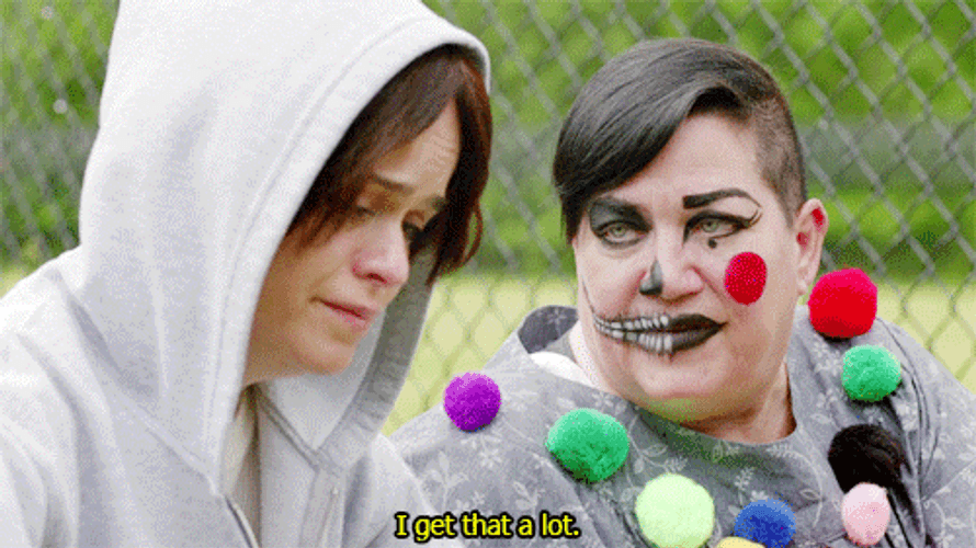 Clown Makeup Angel Of Death Orange Is The New Black GIF