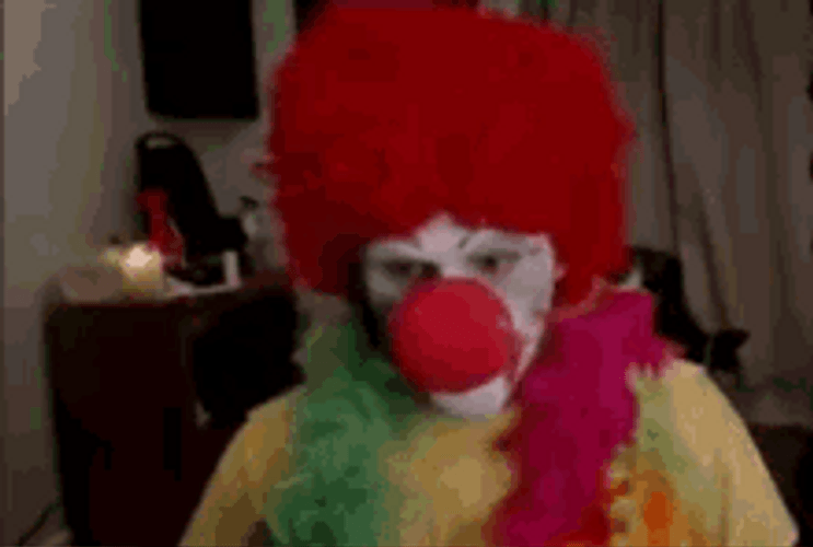 Clown Makeup Getting Ready Party Spray GIF