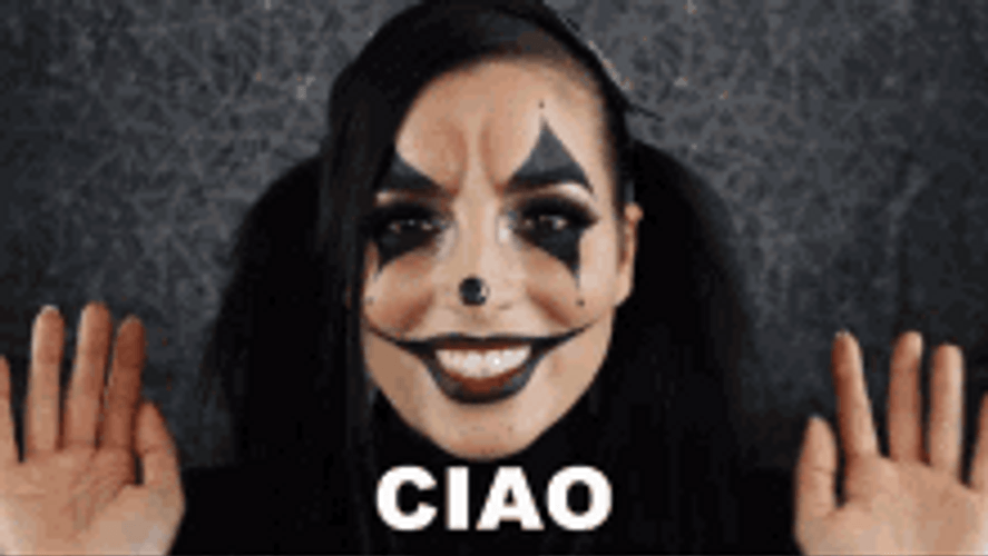Clown Makeup Halloween Bilintina Ciao Meme GIF