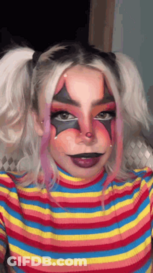 Clown Makeup Halloween Smile Ahrileth GIF