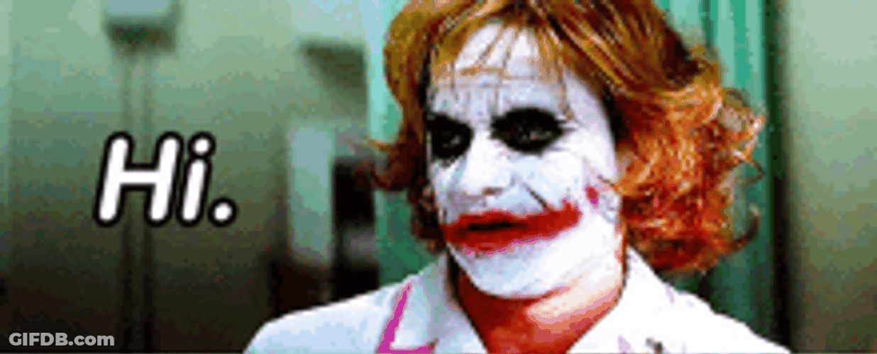 Clown Makeup Hi Joker Meme GIF