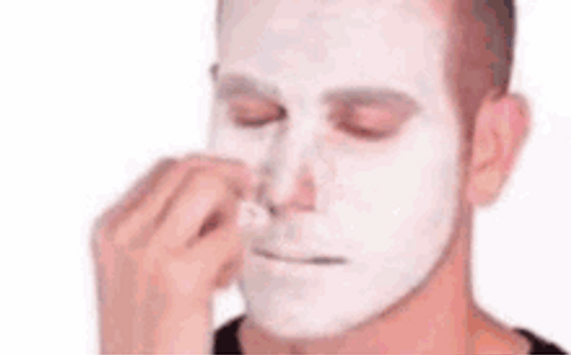 Clown Makeup Man Rainbow Wig Meme GIF