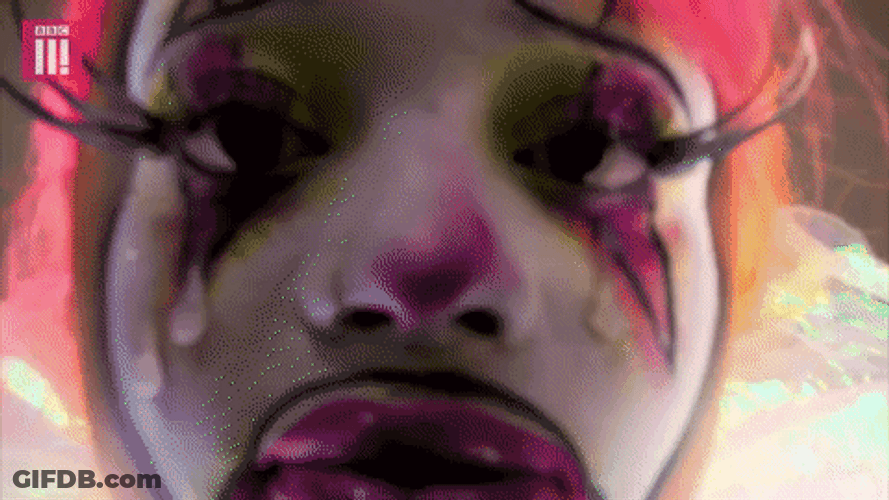 Clown Makeup Sad Glow Up BBC Three GIF