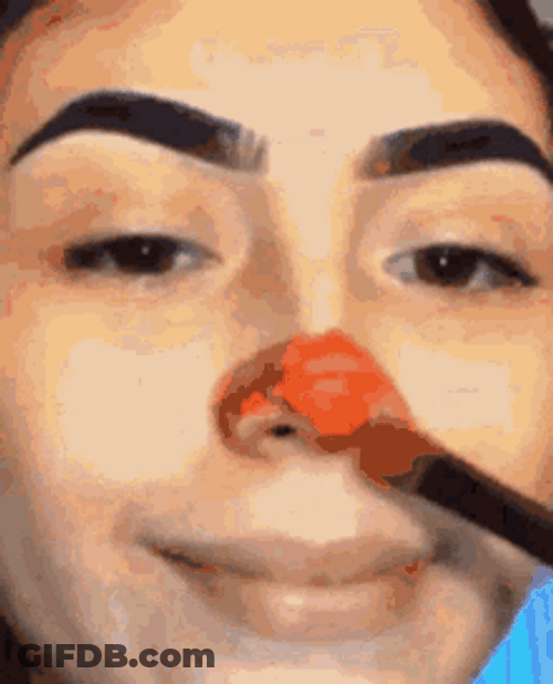 Clown Makeup Transform Cute Girl GIF