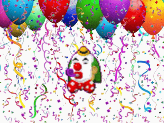 Clown Party Confetti GIF