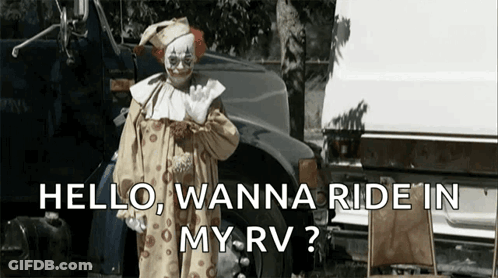 Clown Saying Hello Wanna Ride GIF