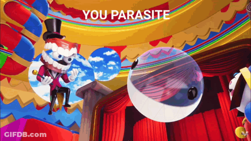 Clown Saying You Parasite GIF
