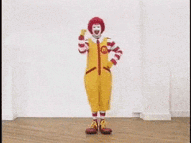 Clown Shoes Ronald McDonald Dancing GIF