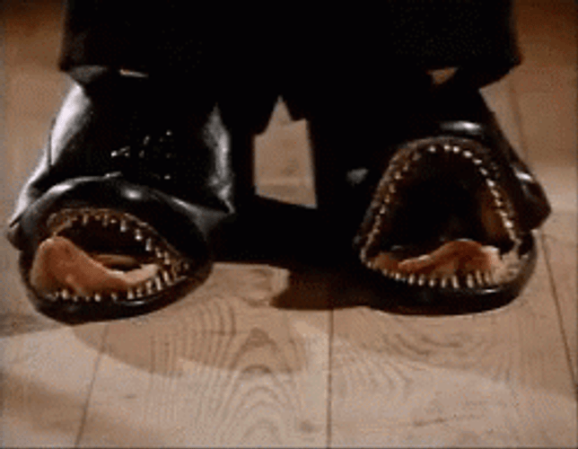 Clown Shoes Tongue Out Sharp Teeth GIF