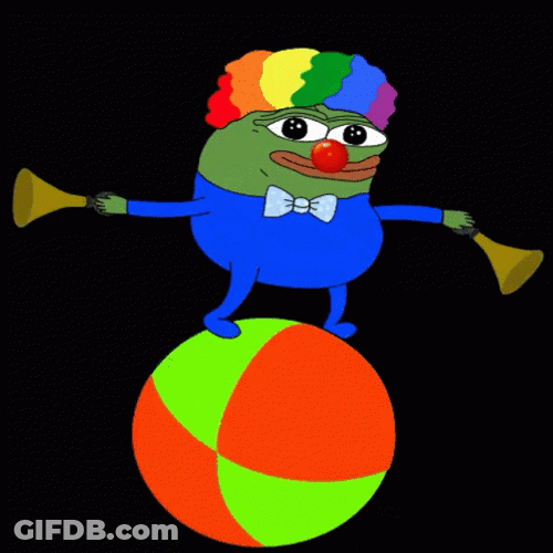 Clown Show Ball Walking GIF