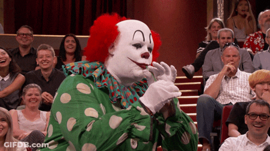 Clown Show Swallows Long Stick GIF