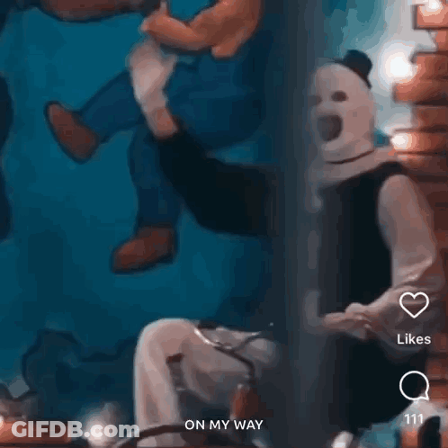 Clown Sitting On Bicycle Saying On My Way GIF