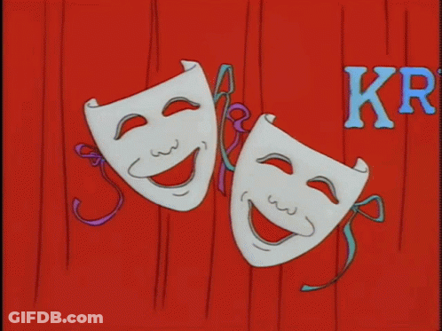 Clown Standing In Front Of Letters KK GIF