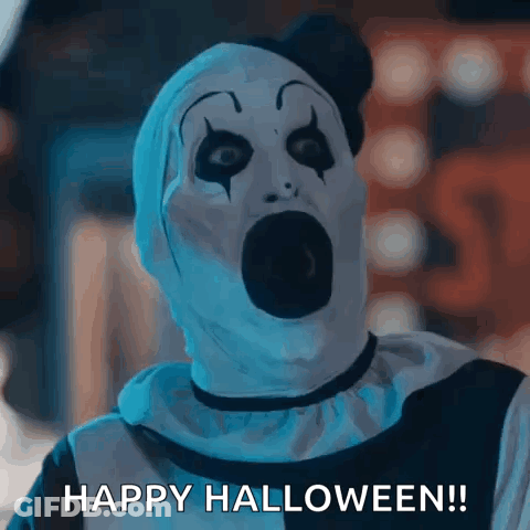 Clown Surprised Happy Halloween GIF