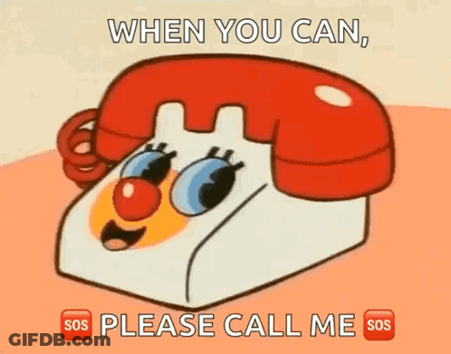 Clown Telephone When You Can Please Call Me GIF