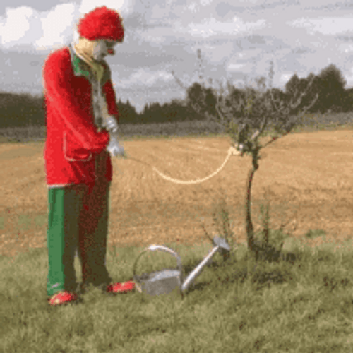 Clown Tying Himself To A Tree Kill Myself GIF