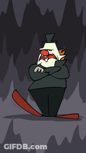Clown With Arms Crossed And Top Hat GIF