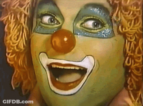 Clown With Big Smile Close Up GIF