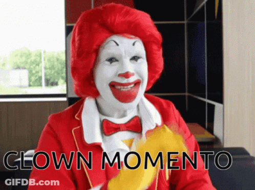 Clown With Clown Momento Text GIF