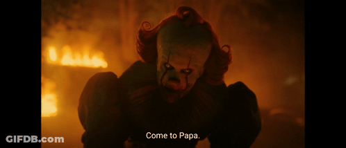 Clown With Flames Coming Out Of Face GIF